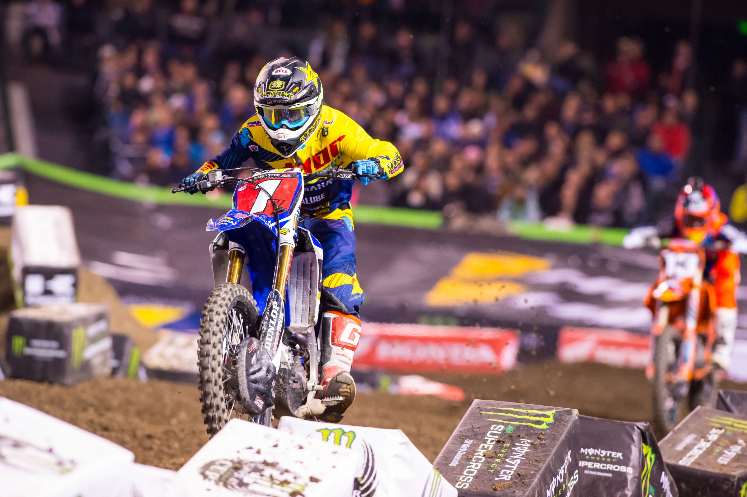 Webb takes the 250SX West Region red plate into Santa Clara.
