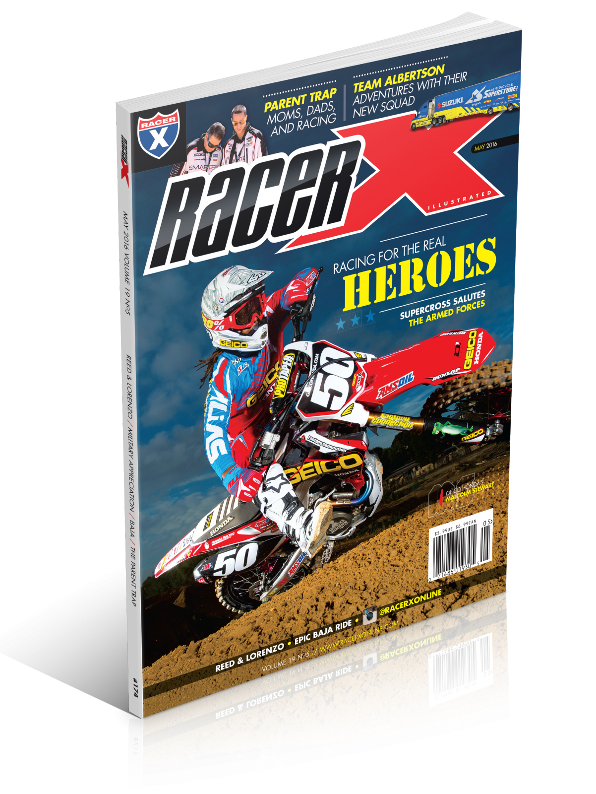 The seventh straight different race winner in 250SX two weeks was the man on our current cover, Malcolm Stewart.