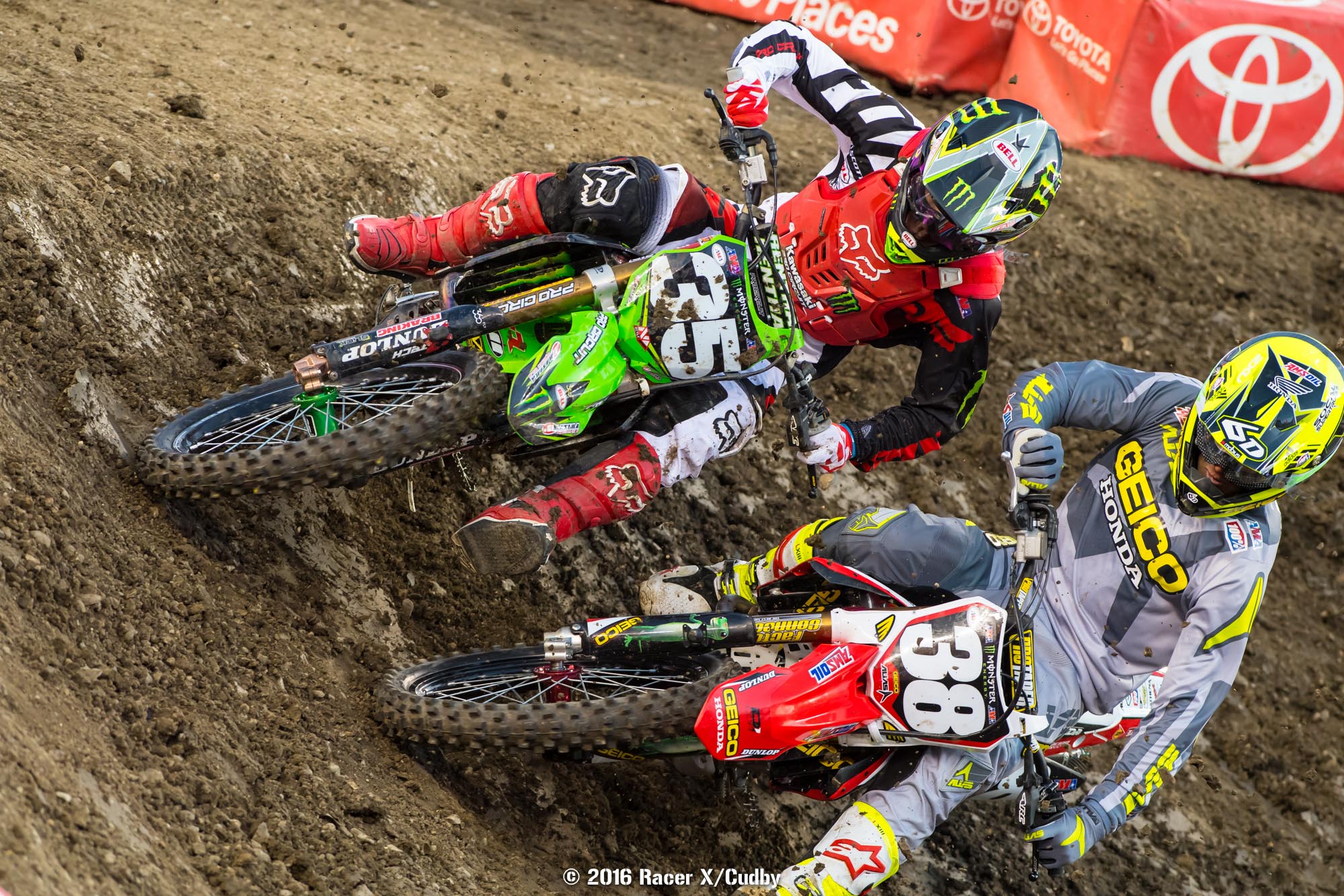 Christian Craig raced much of the 250SX race all by himself in fourth.