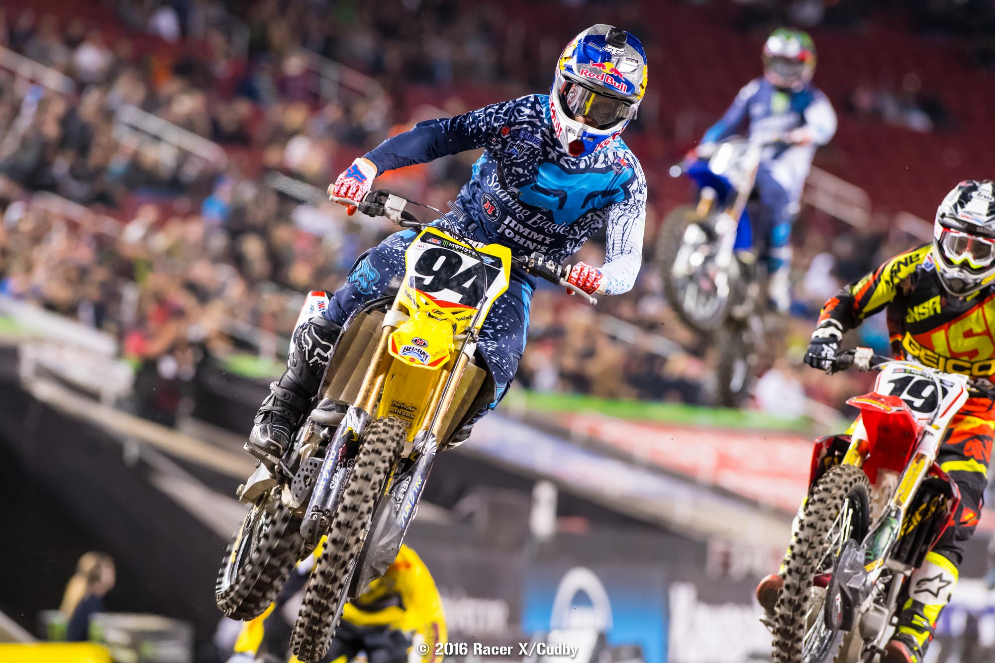 Ken Roczen was close to Ryan Dungey for a good portion of the 450SX race, but wasn't able to make a pass.
