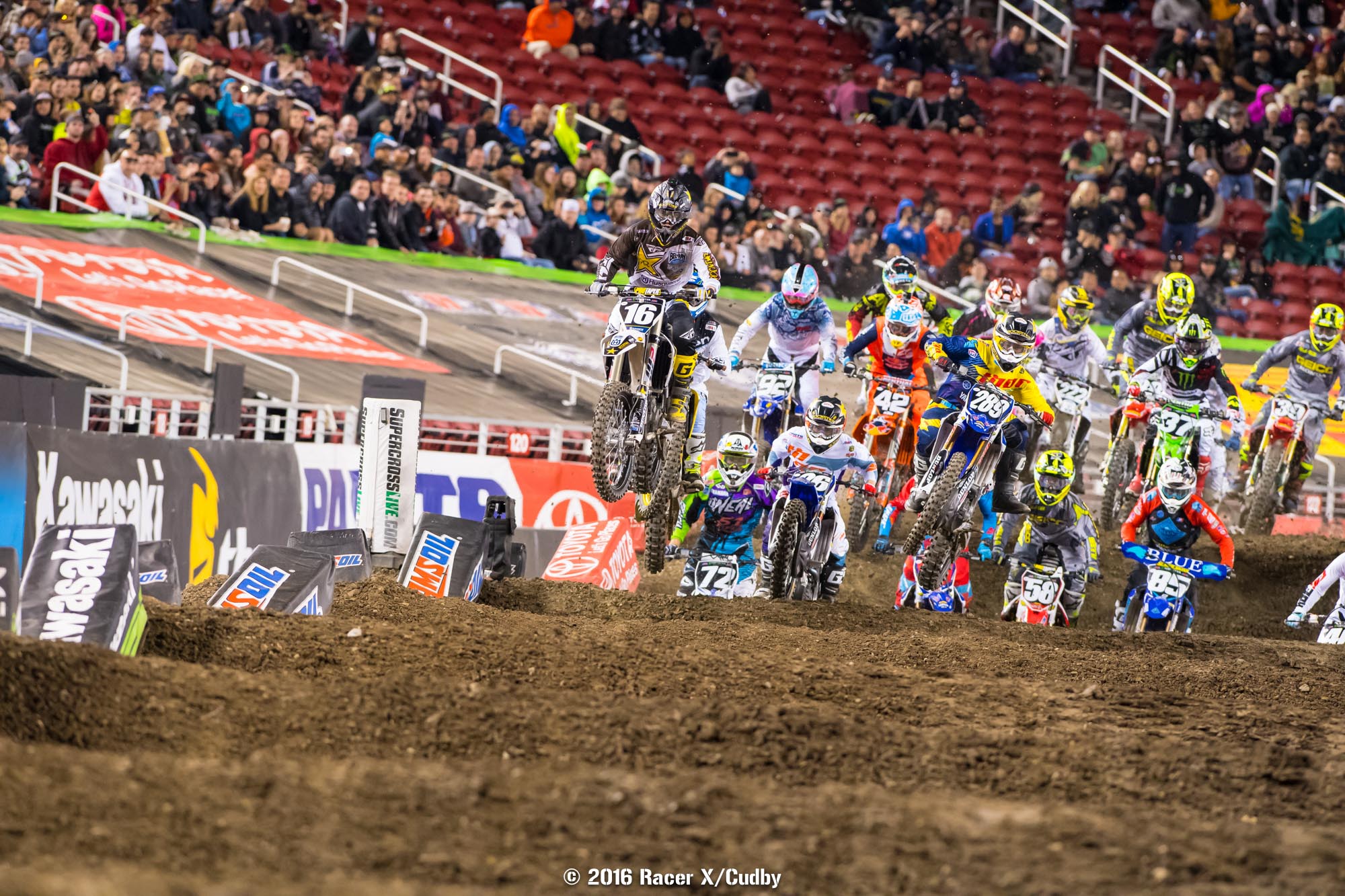 Zach Osborne won his heat, holeshot the main, and led eleven laps in the main.