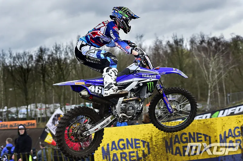 Romain Febvre is the red plate holder in the MX1 class.