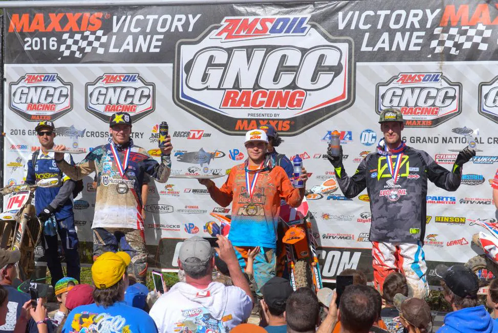 Overall Podium: (2) Josh Strang (1) Kailub Russell (3) Chris Bach