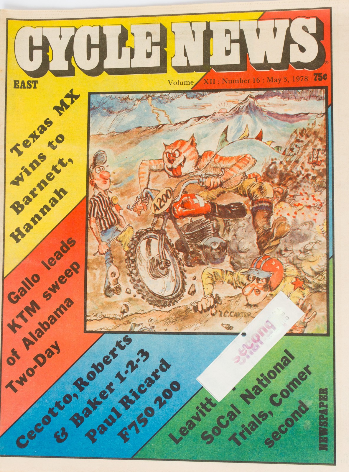 DC packed this in his luggage for the weekend. Hopefully Motocross Cat is in Indy so he can finally get that autograph.