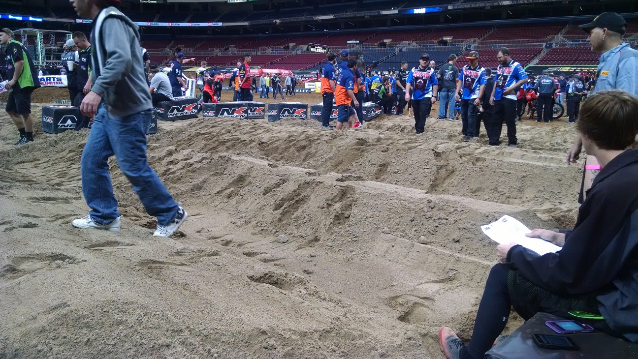 The first part of the sand section.