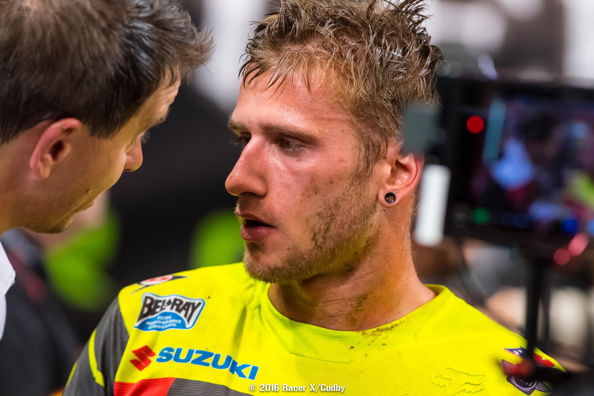 Roczen had the speed to win tonight, but a small crash took him out of the running.