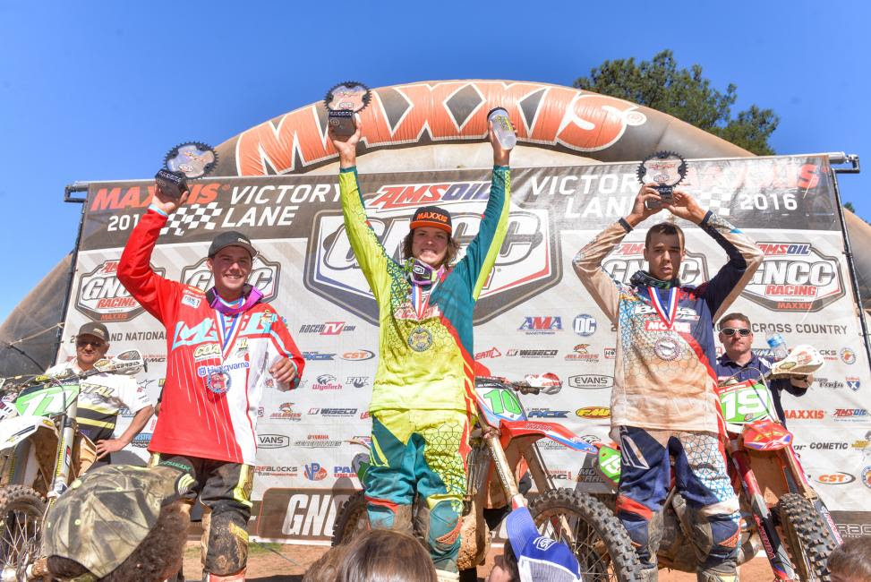 XC2 Podium: (2) Craig Delong, (1) Trevor Bollinger, (3) Jesse Groemm.