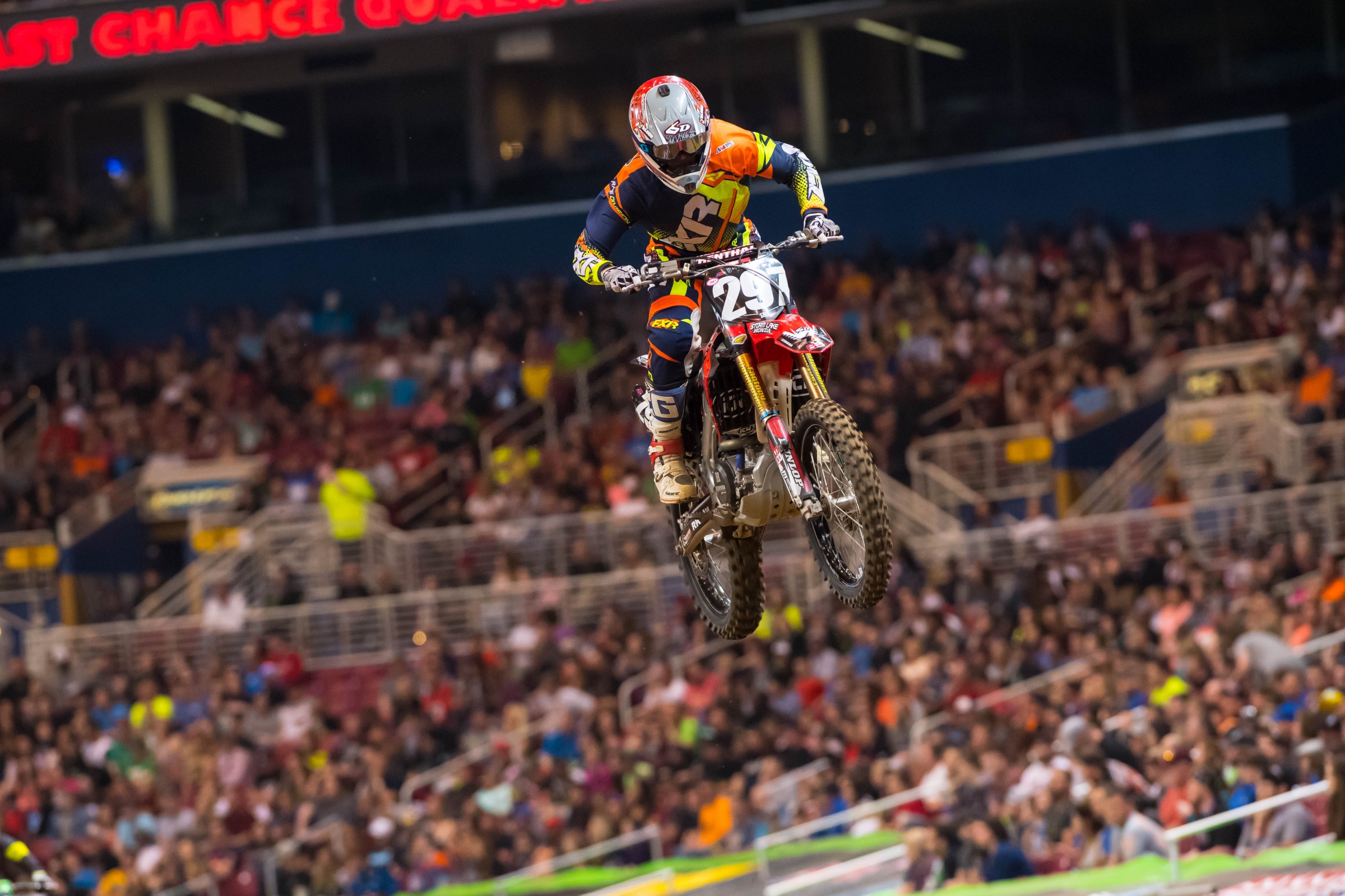 Currently 24th in 250SX East Region points, Miller drives to all the races by himself.