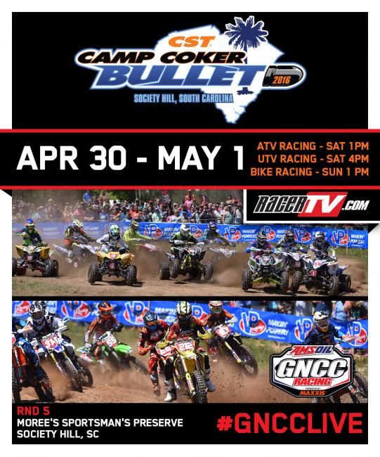 GNCC racing debuts at the Moree's Sportsman's Preserve this weekend. Supposed to be a sandy one!