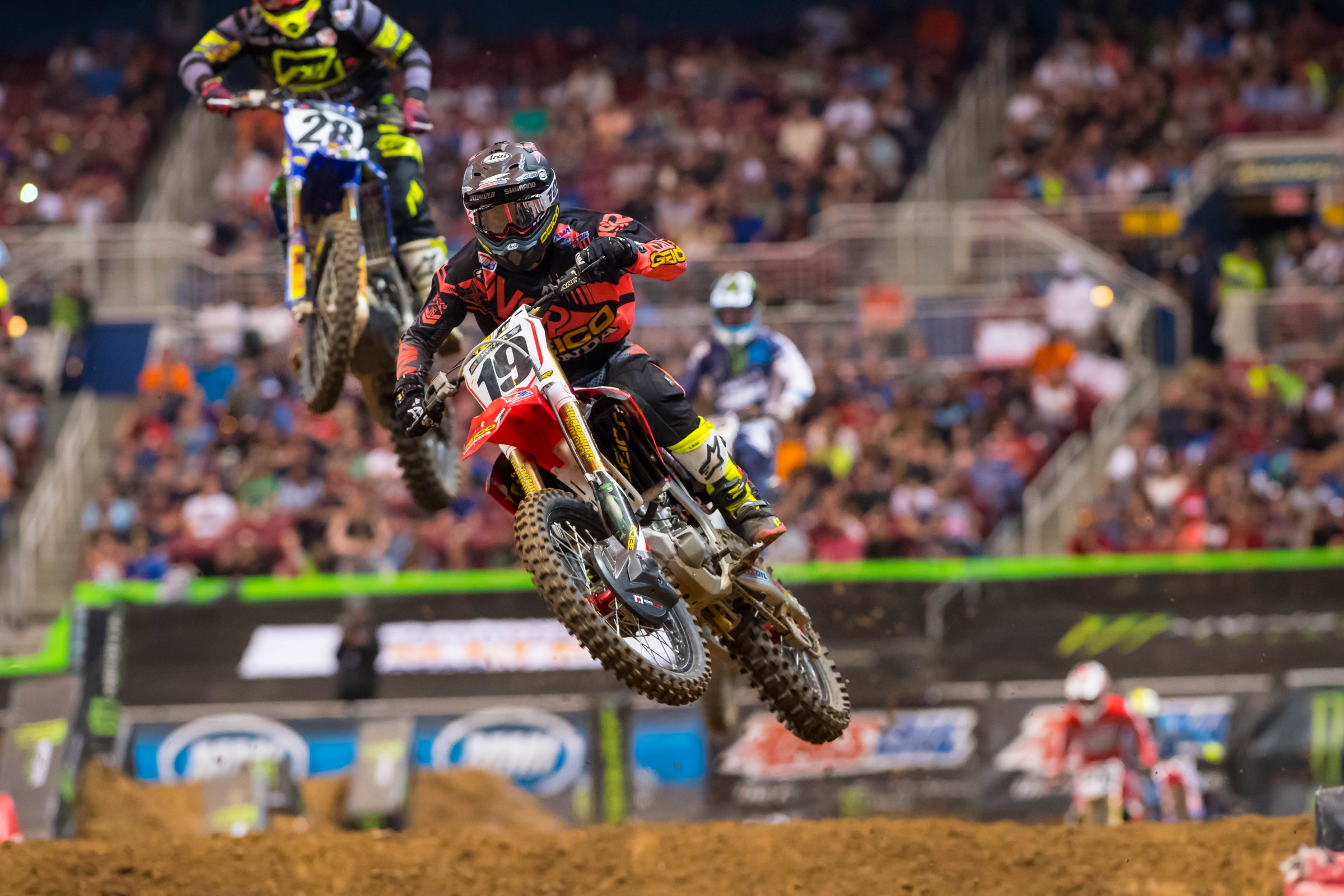 Bogle is five points behind Weston Peick for tenth in 450SX.