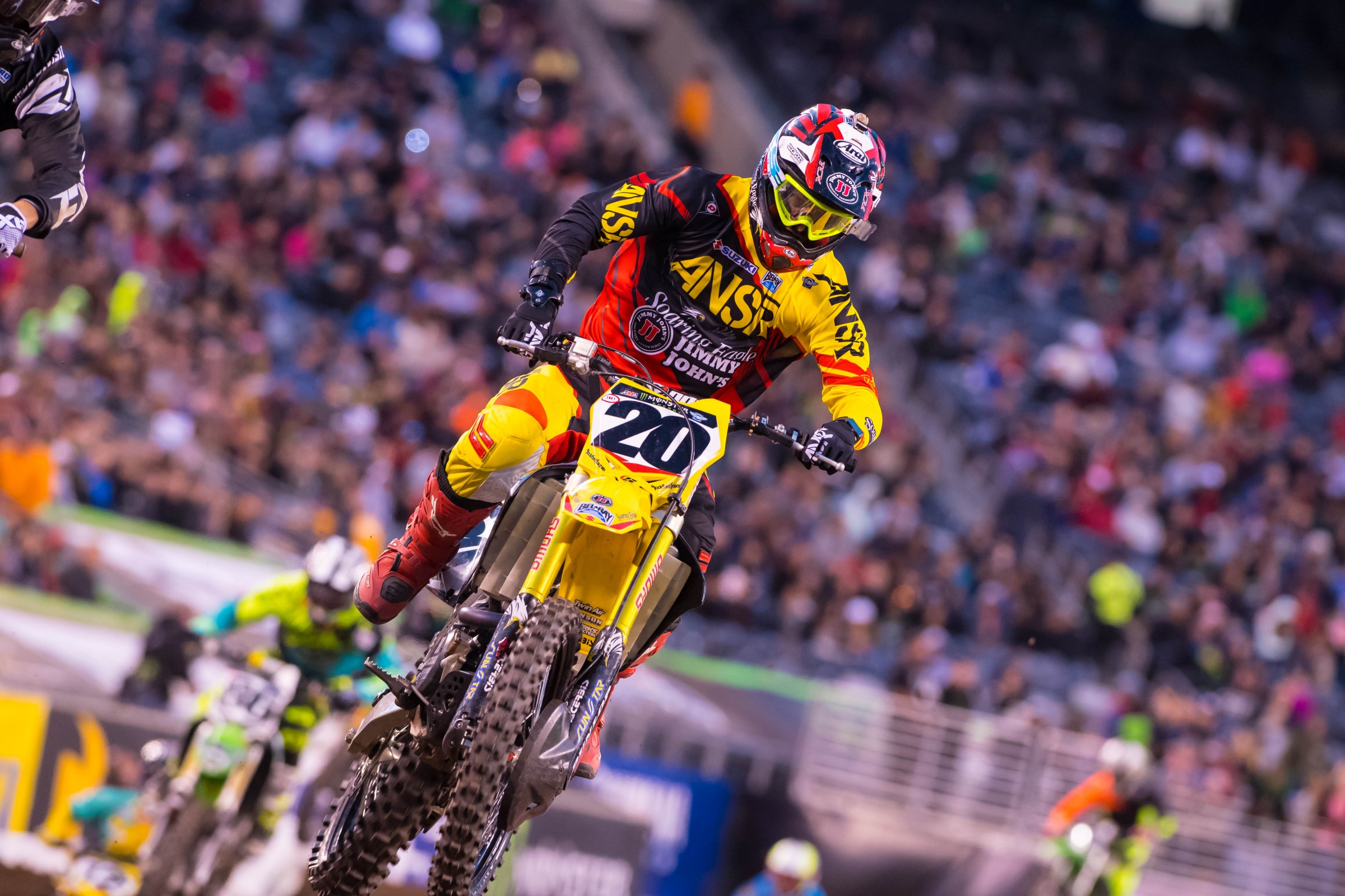 Tickle still running the wrist brace.