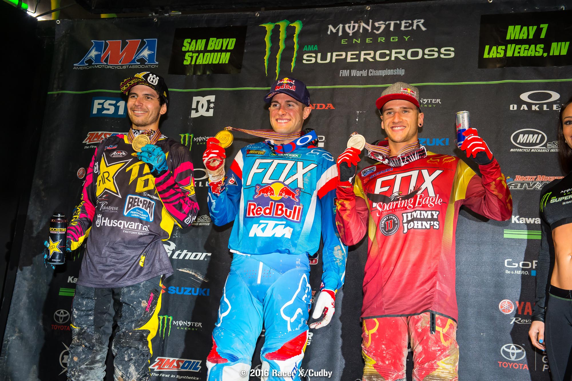 Dungey won a shortened muddy Las Vegas main event.
