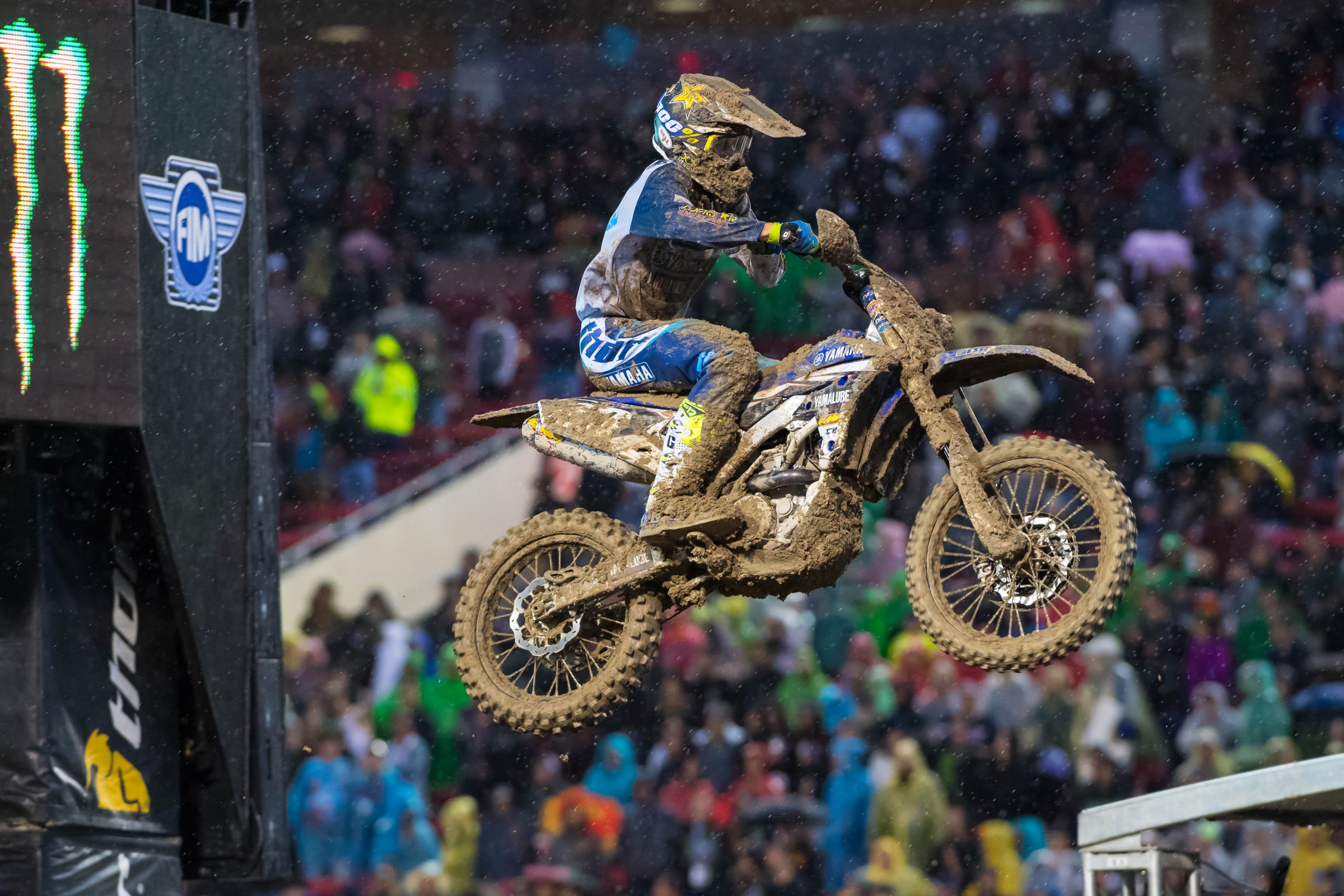 Plessinger was killing it in the mud, but a stop in the mechanic's area early took him out of contention early.