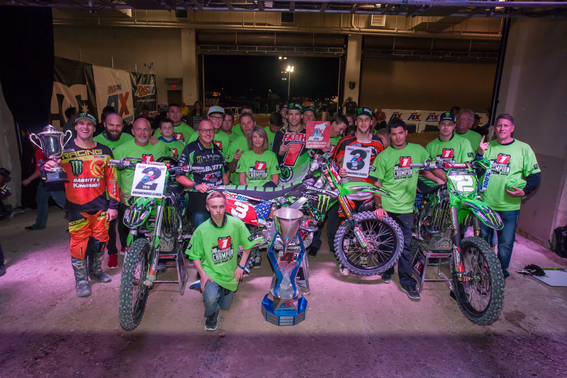 Huge year for Team Babbitts/Monster Energy/Amsoil Kawasaki, who went 1-2-3 in the championship.