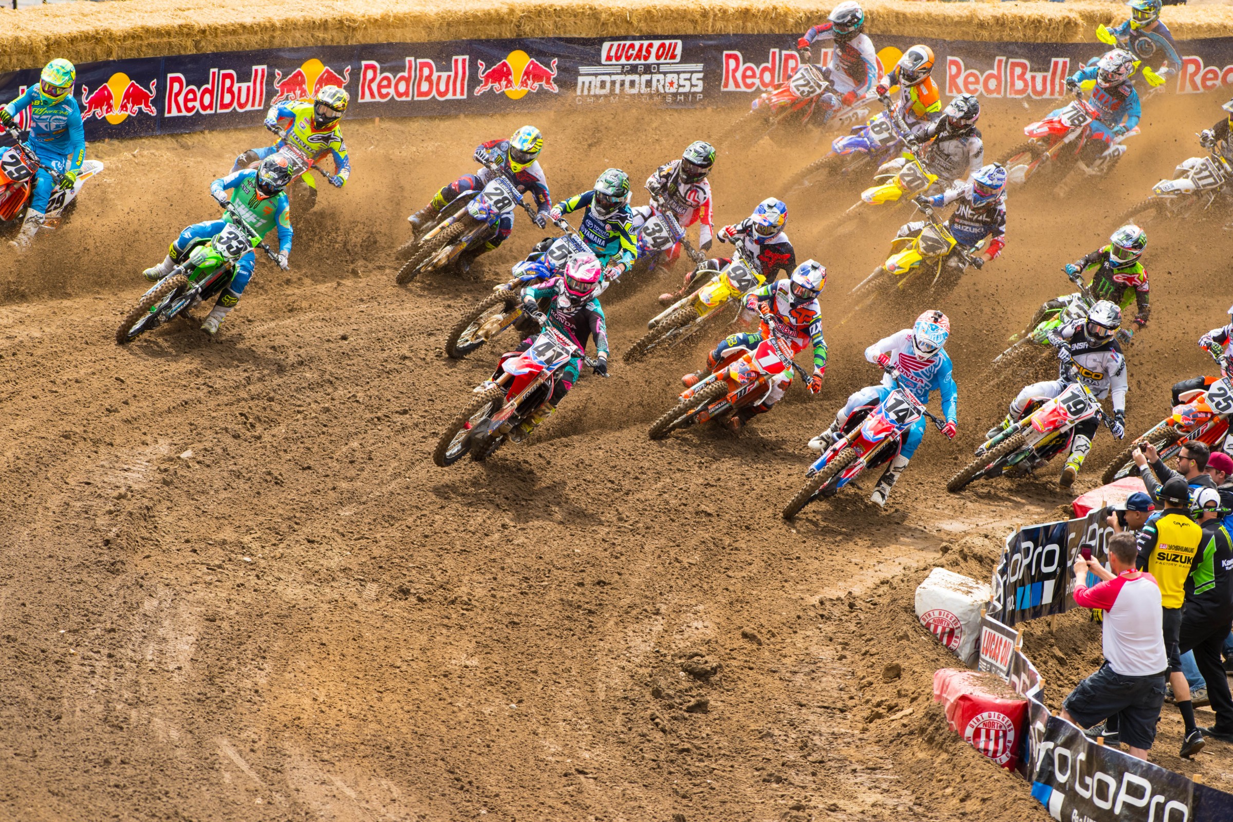 A lot of talent, and factory equipment, coming through the first turn at Hangtown.