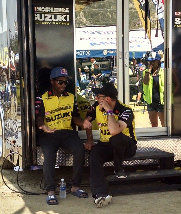 James Stewart rode practice but sat the motos out. His teammate Blake Baggett raced the first moto, finishing sixteenth, but sat the second out.