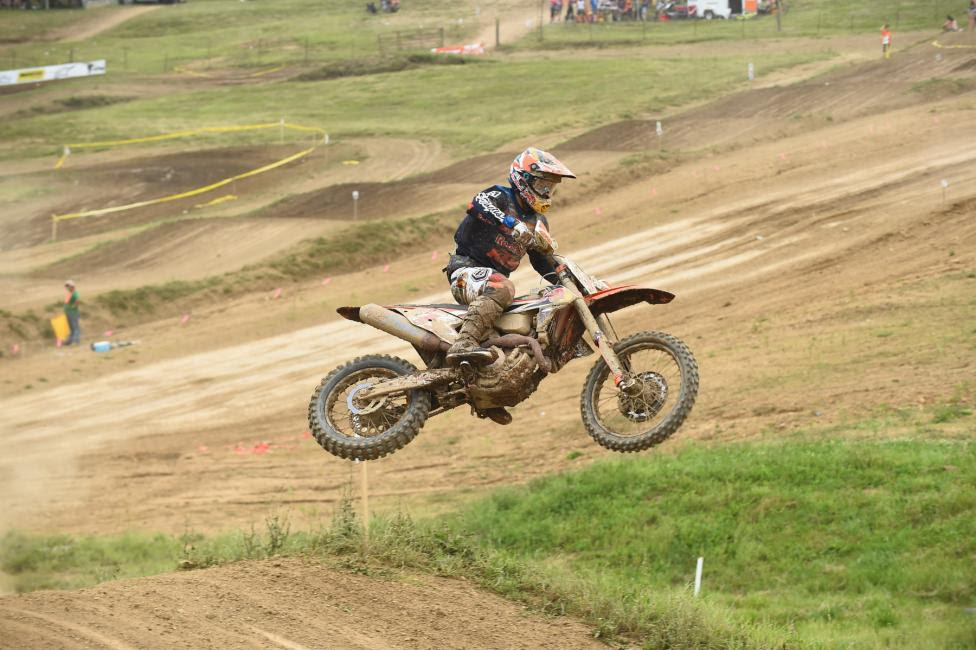 Kailub Russell excelled not only in the woods, but also on the famed Sunday Creek Raceway.