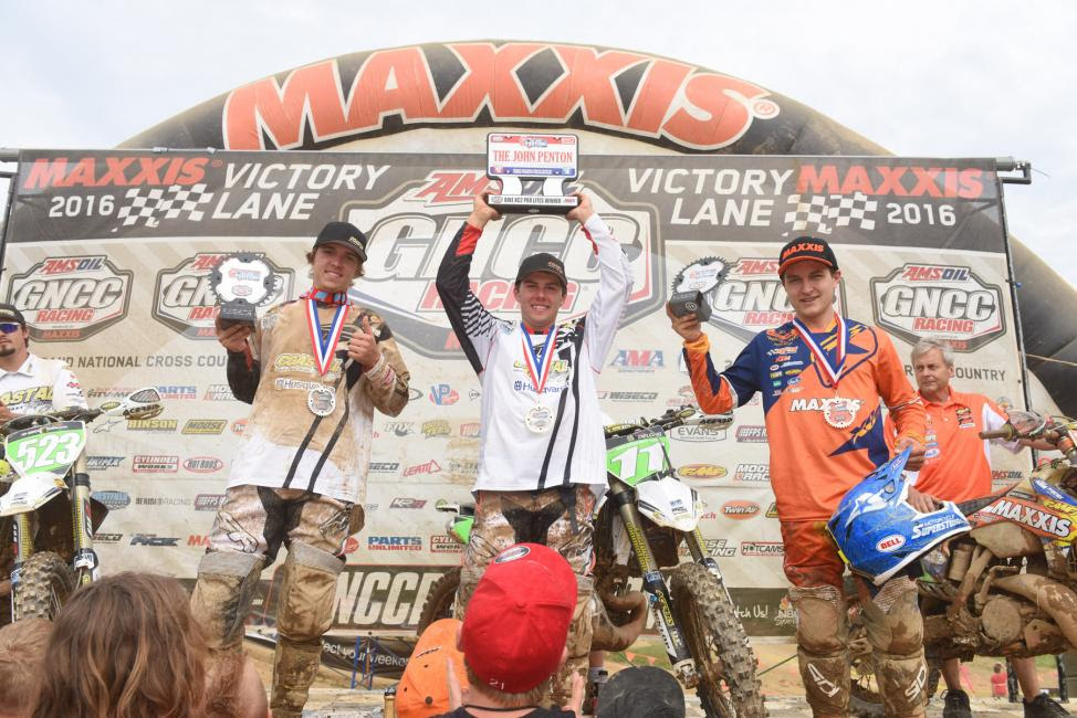 XC2 Pro Lites Podium: (2) Layne Michael, (1) Craig Delong, (3) Mike Witkowski.
