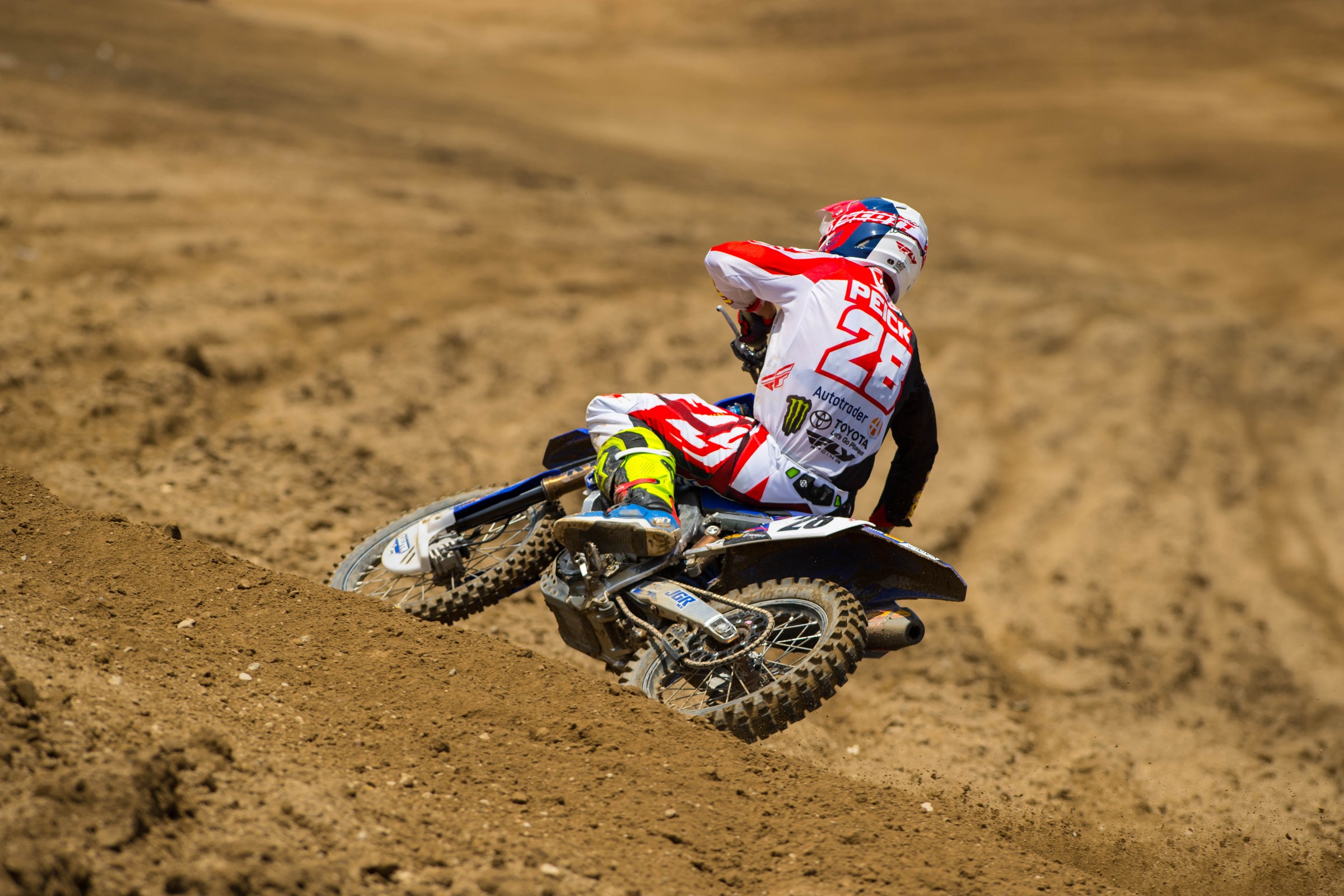 Weston Peick can't get anything going this year. He looked fast while in seventh during moto one, but crashed out for the day.