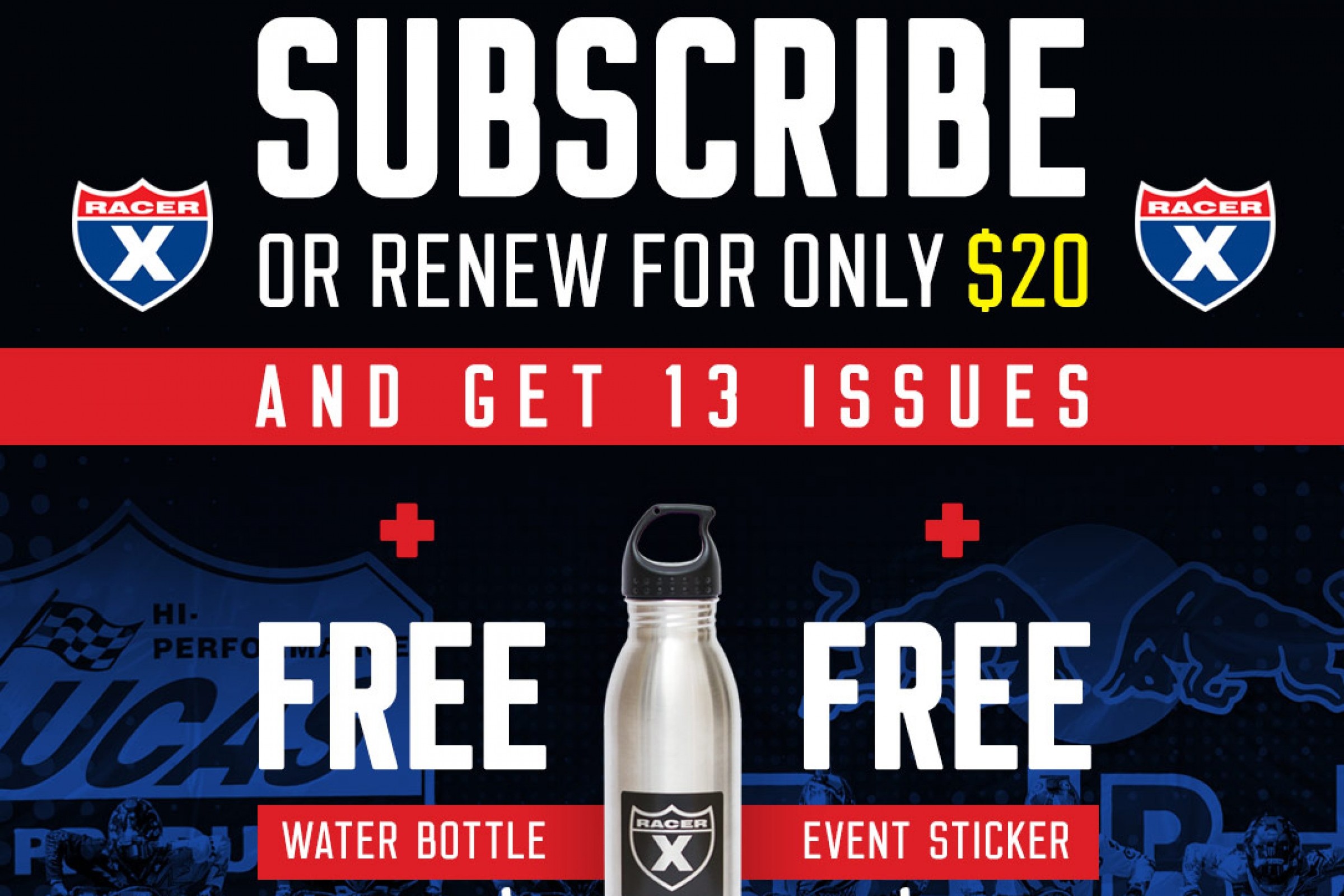 Racer X Stainless Steel Water Bottles at Thunder Valley