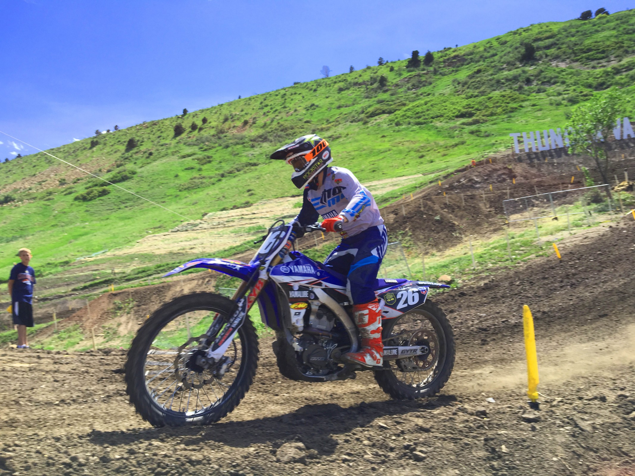 Alex Martin rode Thunder Valley for Thursday press day. But hey, no red plates yet?