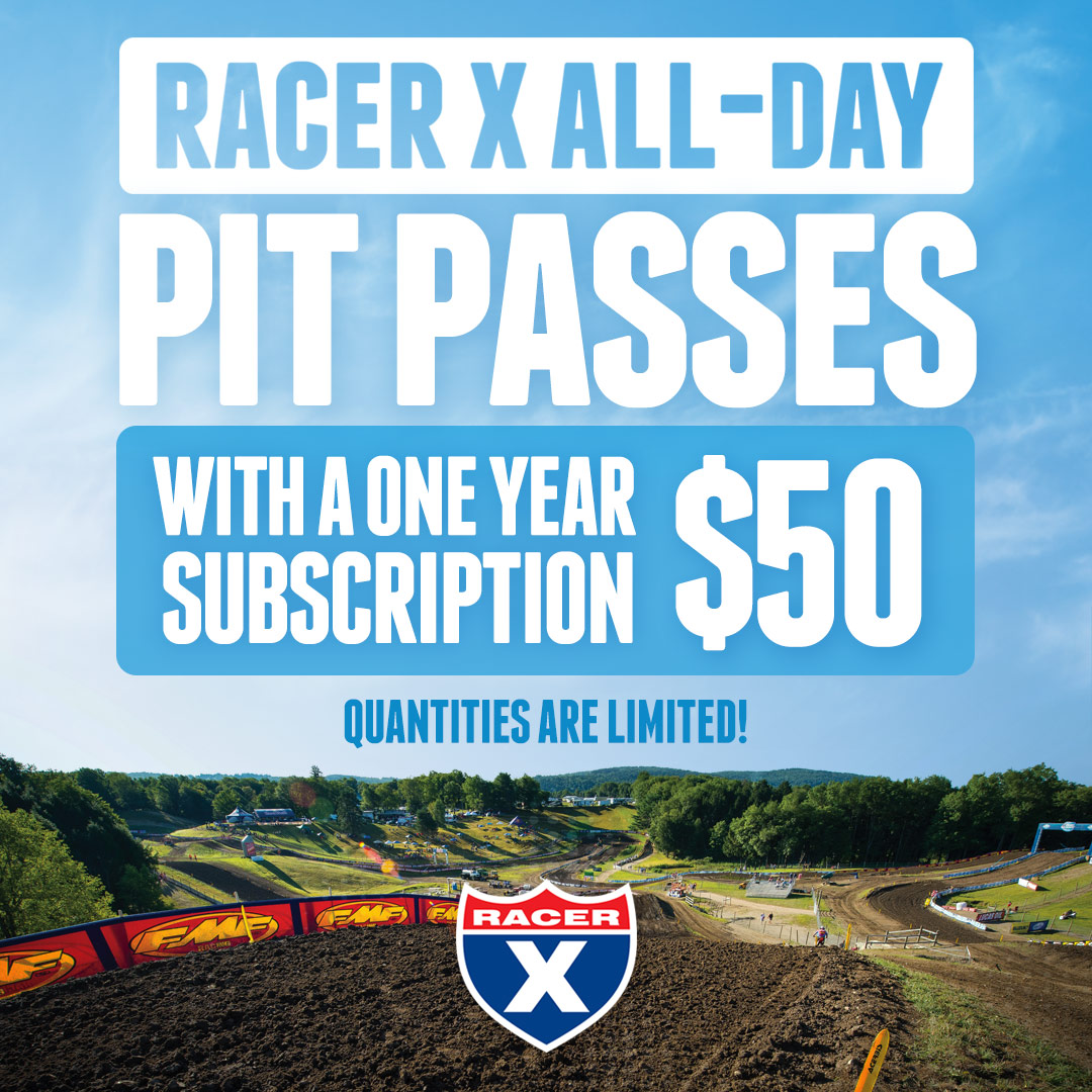 All day pit passes--you can only get 'em through us!