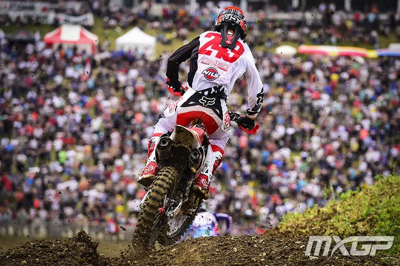 Gajser holds the red plate in the MX1 class.