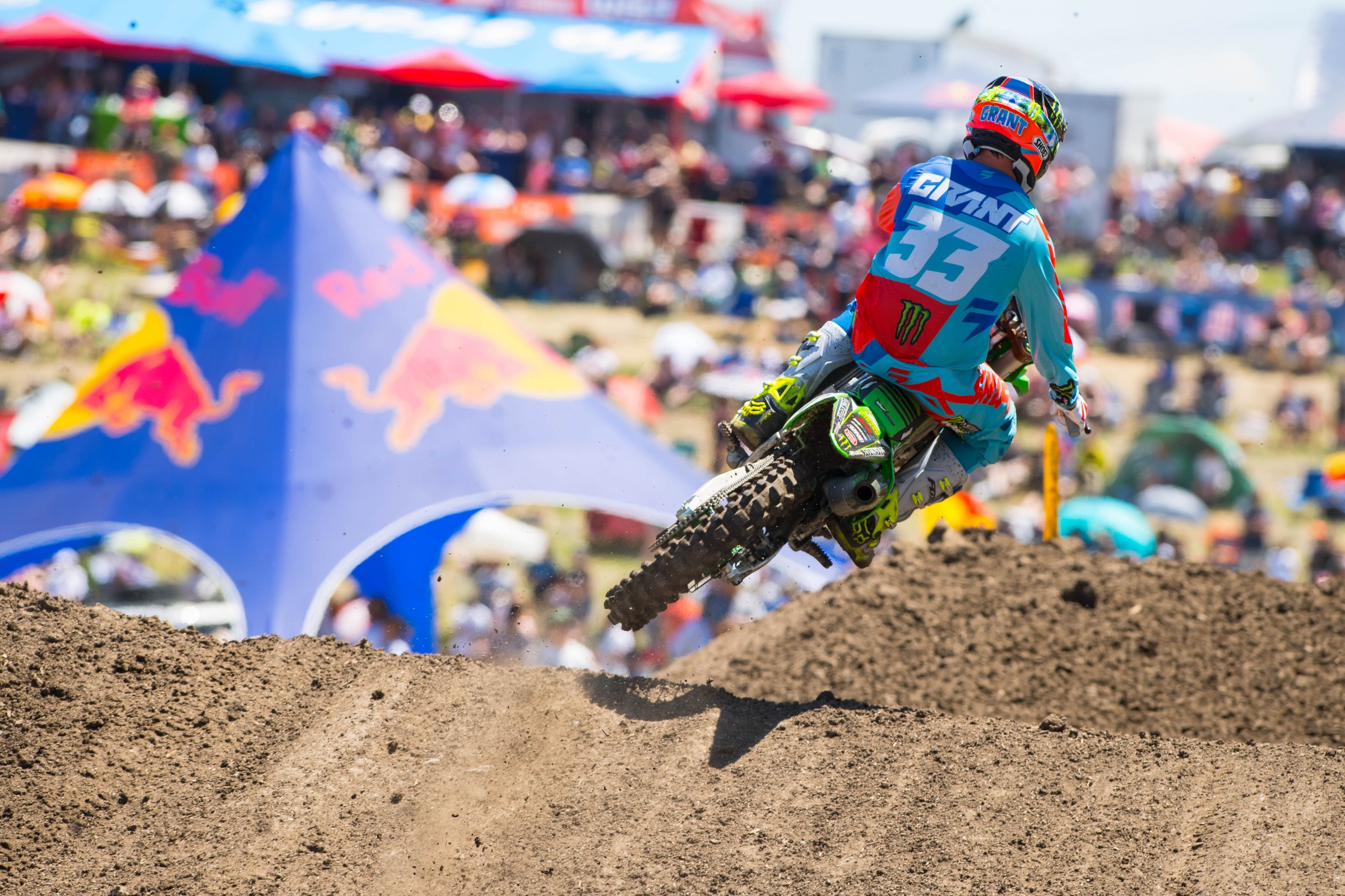 Josh Grant's strong start to Lucas Oil Pro Motocross continued Saturday.
