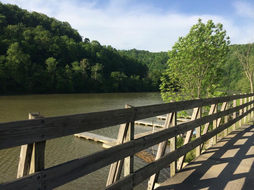 The rail trail is a good way to work off a hangover.