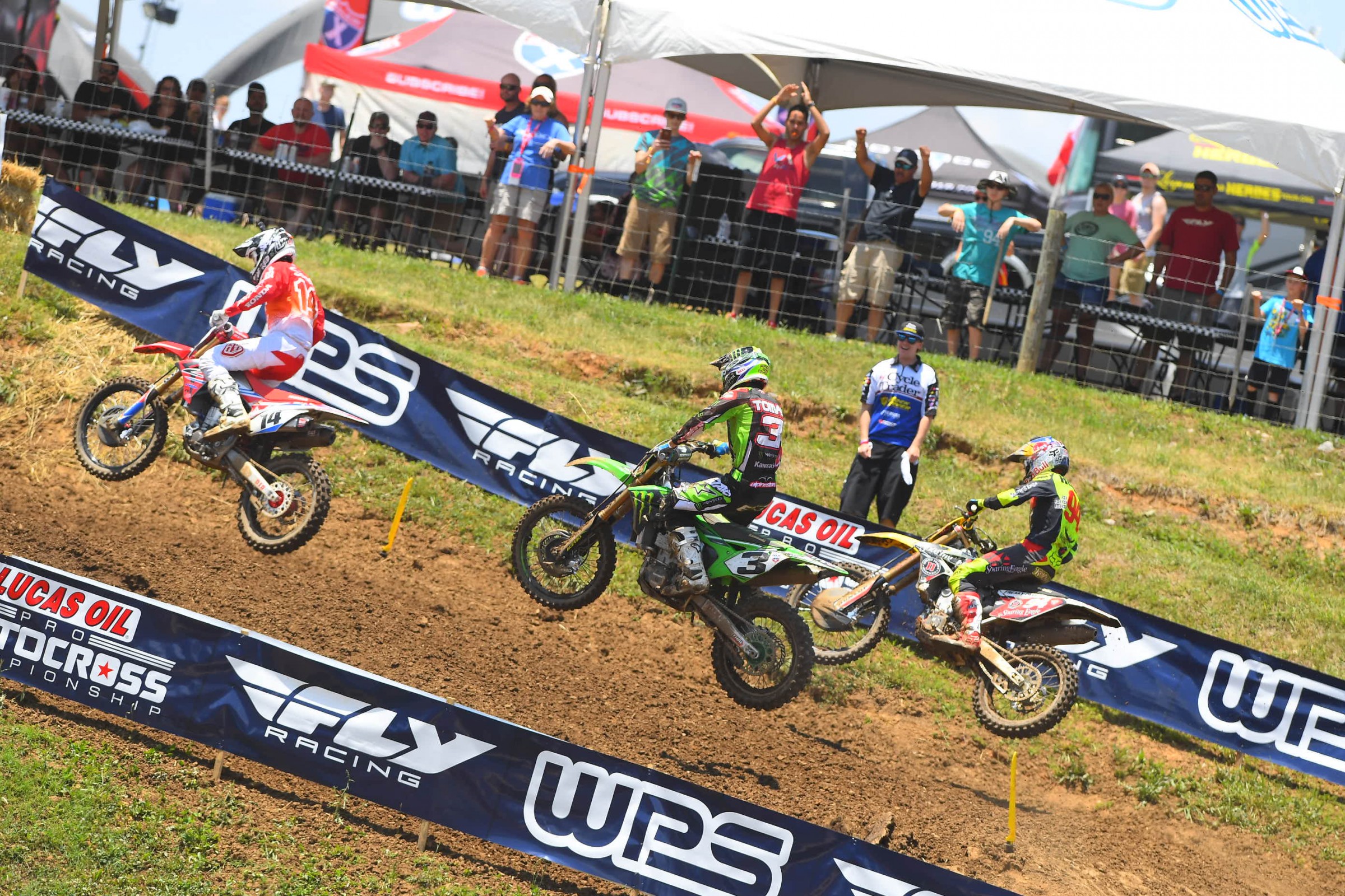This was as far as Eli Tomac was able to get in front of Ken Roczen in moto one.