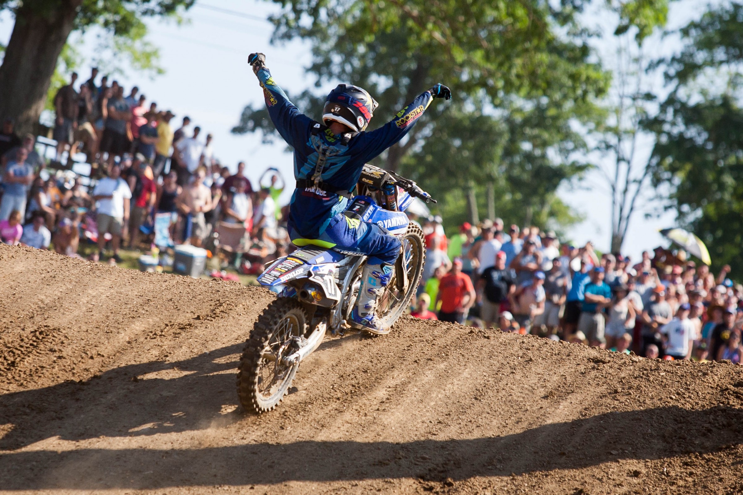 Yamalube/Star Racing Yamaha's Cooper Webb took the second-moto win.