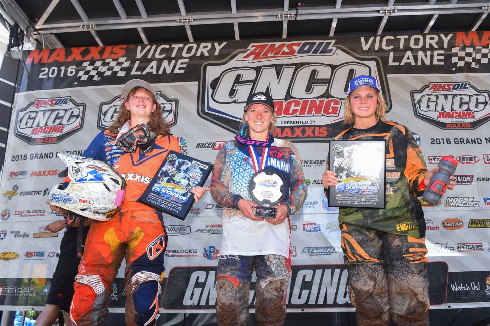 WXC Podium: (2) Rachel Gutish, (1) Becca Sheets, (3) Brooke Cosner.
