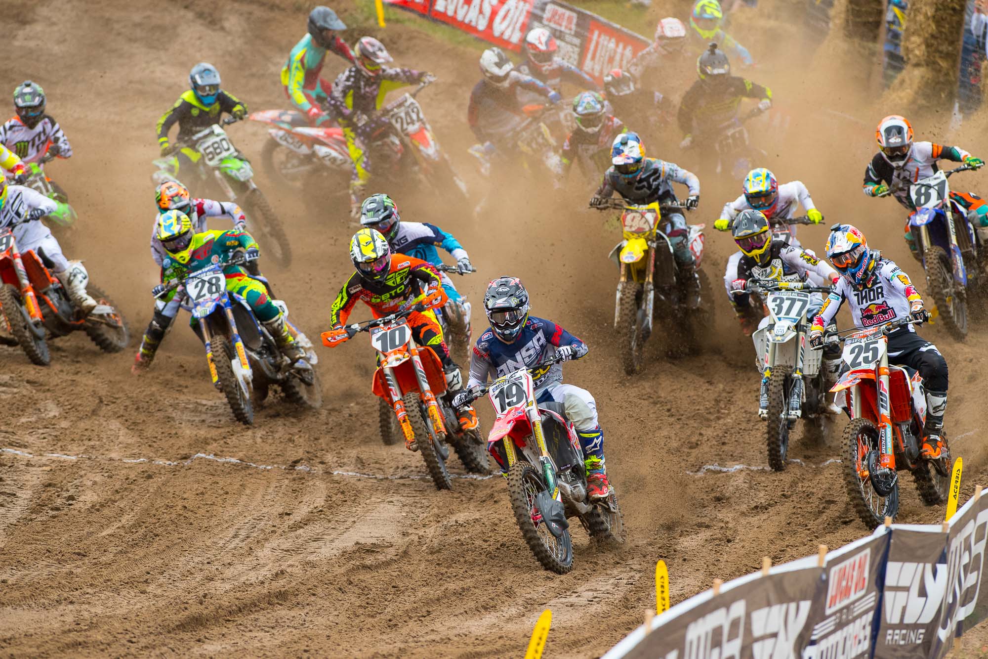 Justin Bogle (19) captured both 450 holeshots on the day.