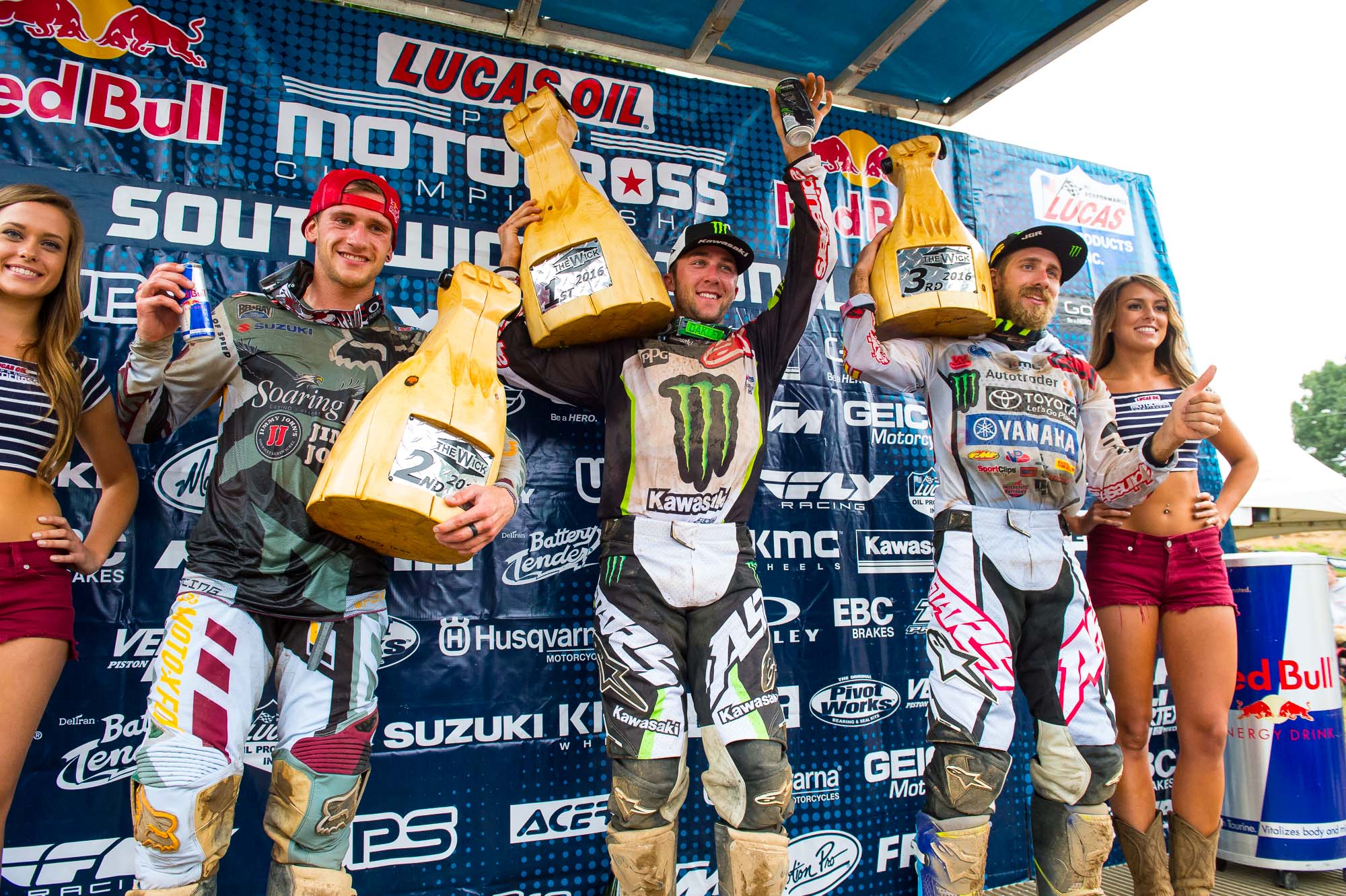 The 450 podium: Roczen, Tomac, Barcia.