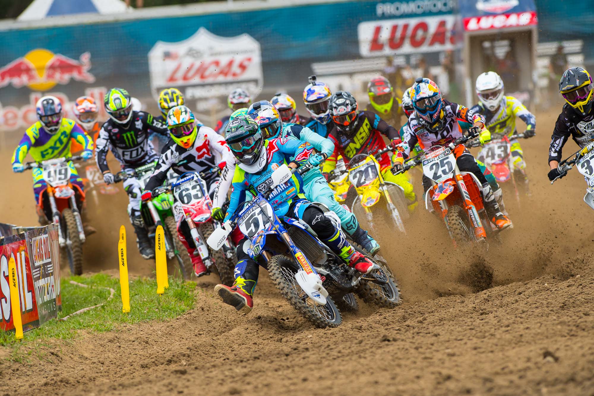 Justin Barcia ripped a holeshot in the first moto but didn't quite have the same speed he showed at Southwick.