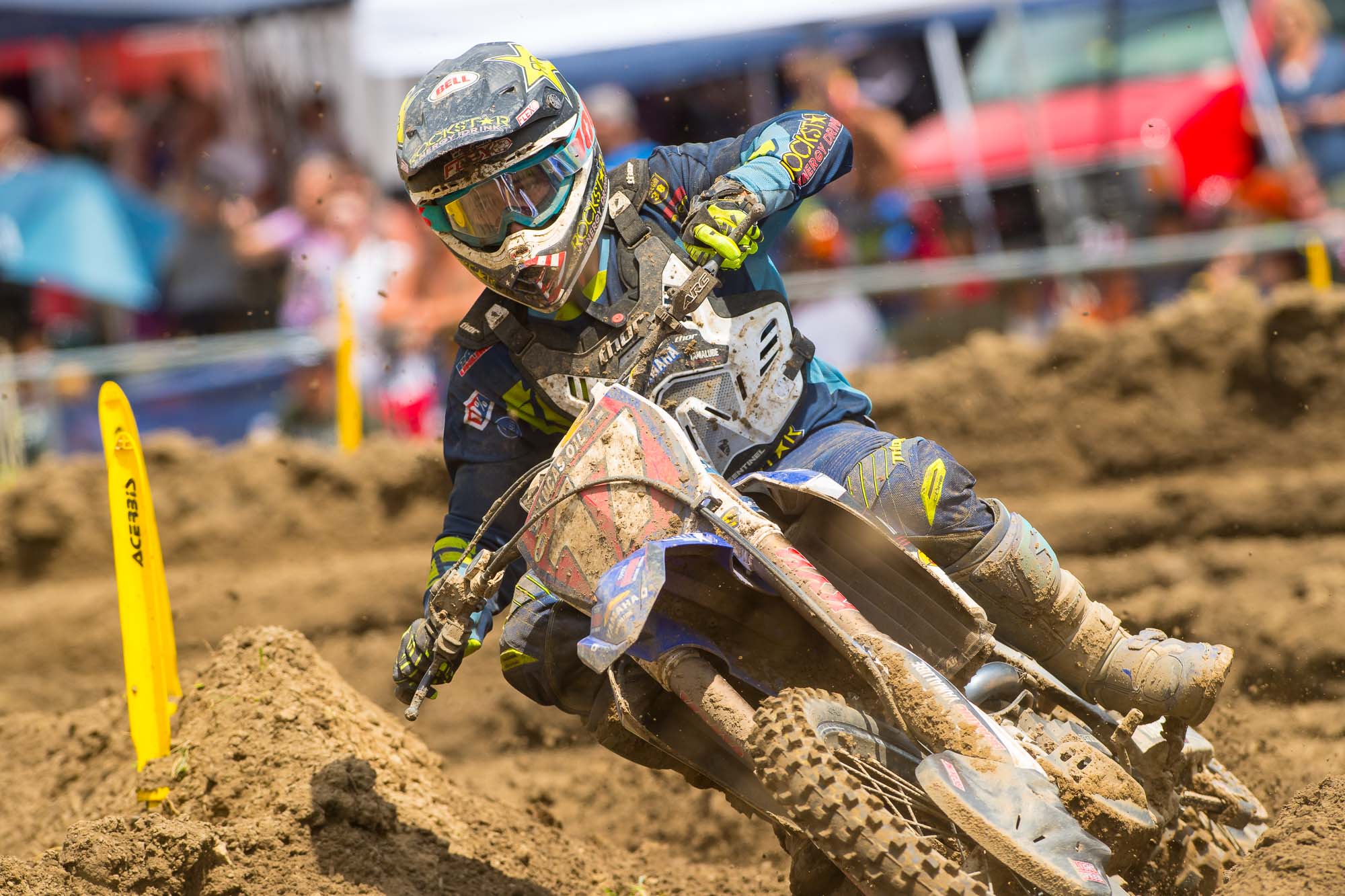 Cooper Webb was simply the man in the first moto, getting by both Martins to win it. His start wasn't as good in moto two and he didn't seem quite as sharp, and second knocked him back to second overall. He tied Jeremy Martin on points for the day, though.