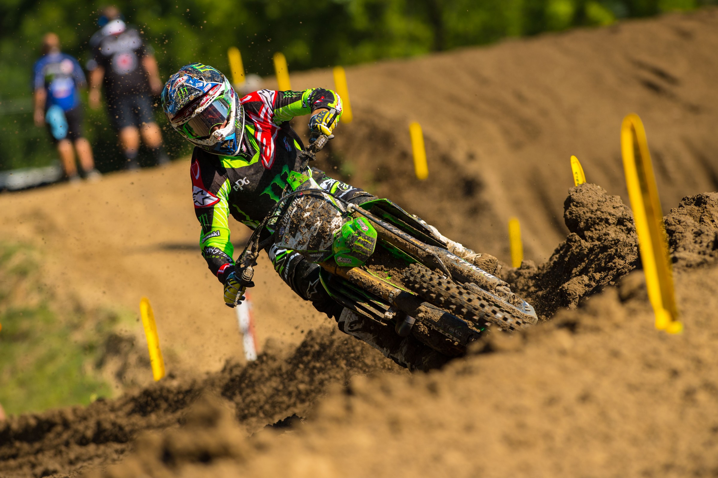 Tomac is all aggression—he will brake late, and hard, and accelerate early, and hard.