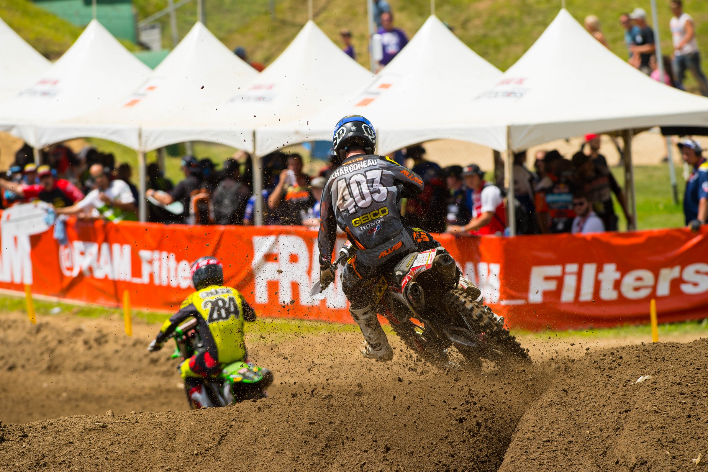 Tough return for GEICO Honda rookie Tristan Charboneau.