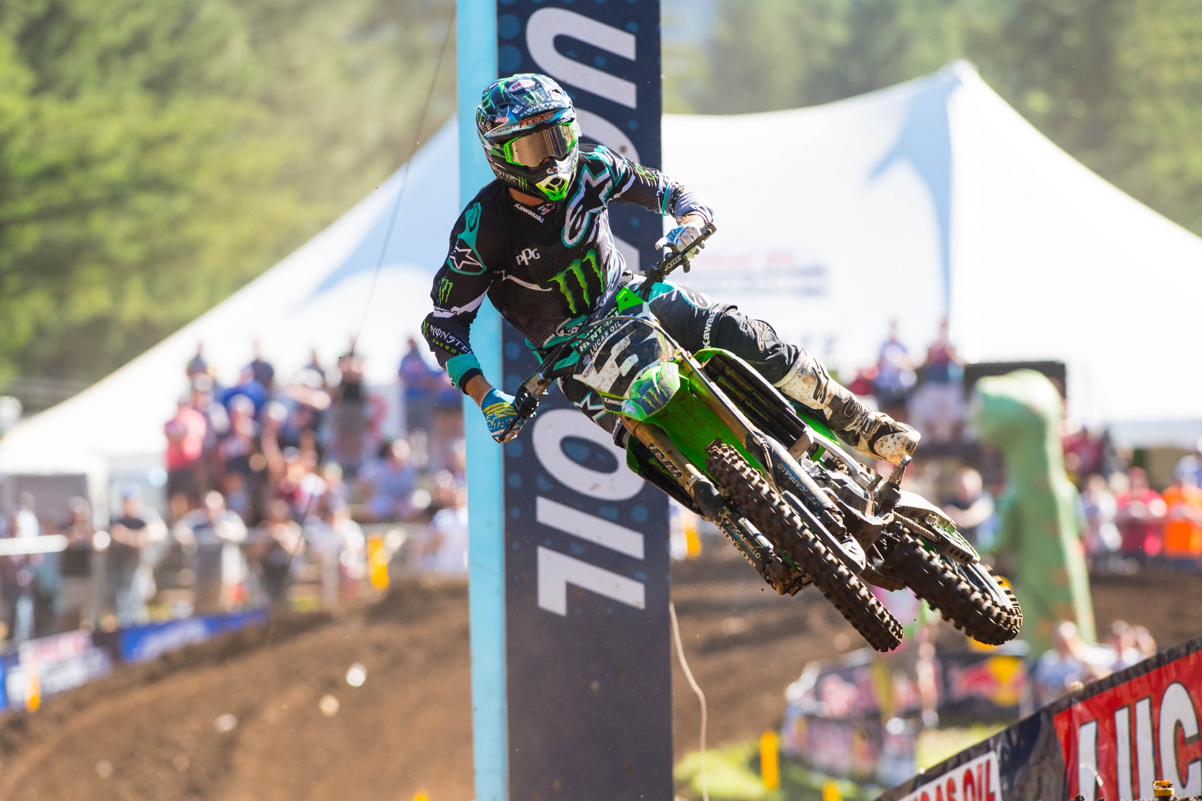 There was no stopping Eli Tomac in the second 450 moto on Saturday.