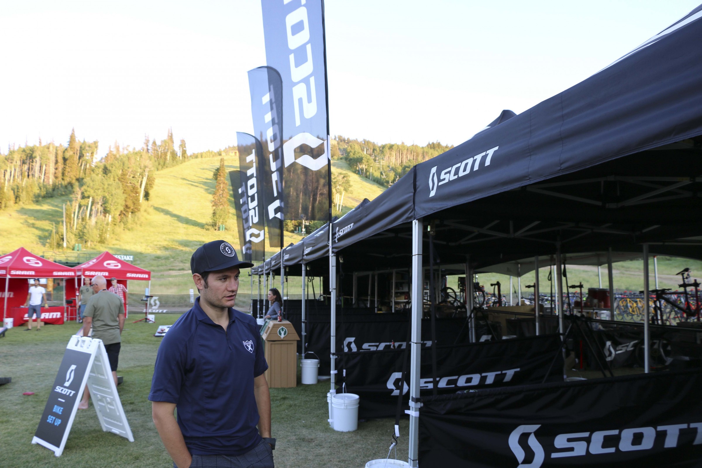 Weege surveys the bikes