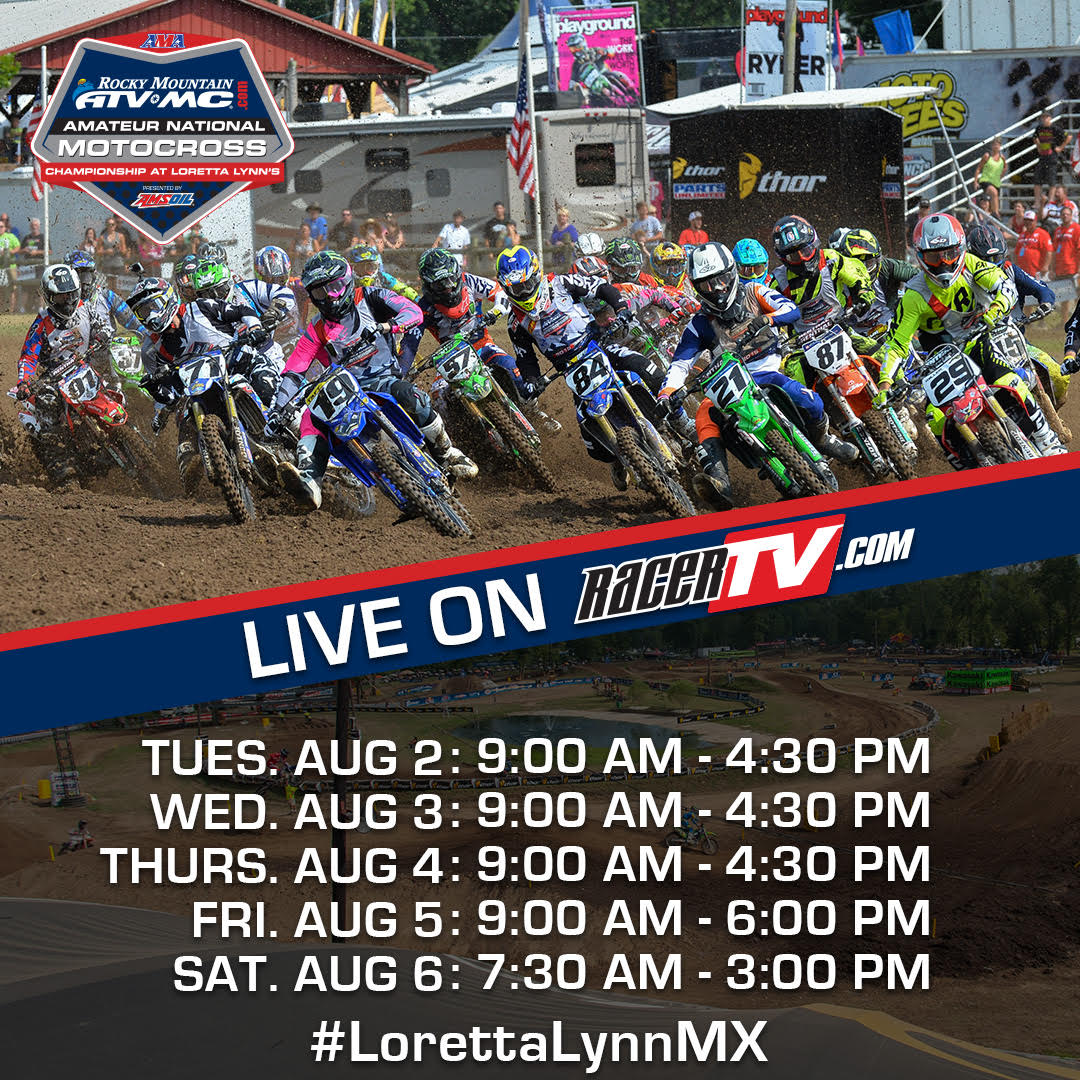 Watch action from Loretta's live on RacerTV.com all next week.