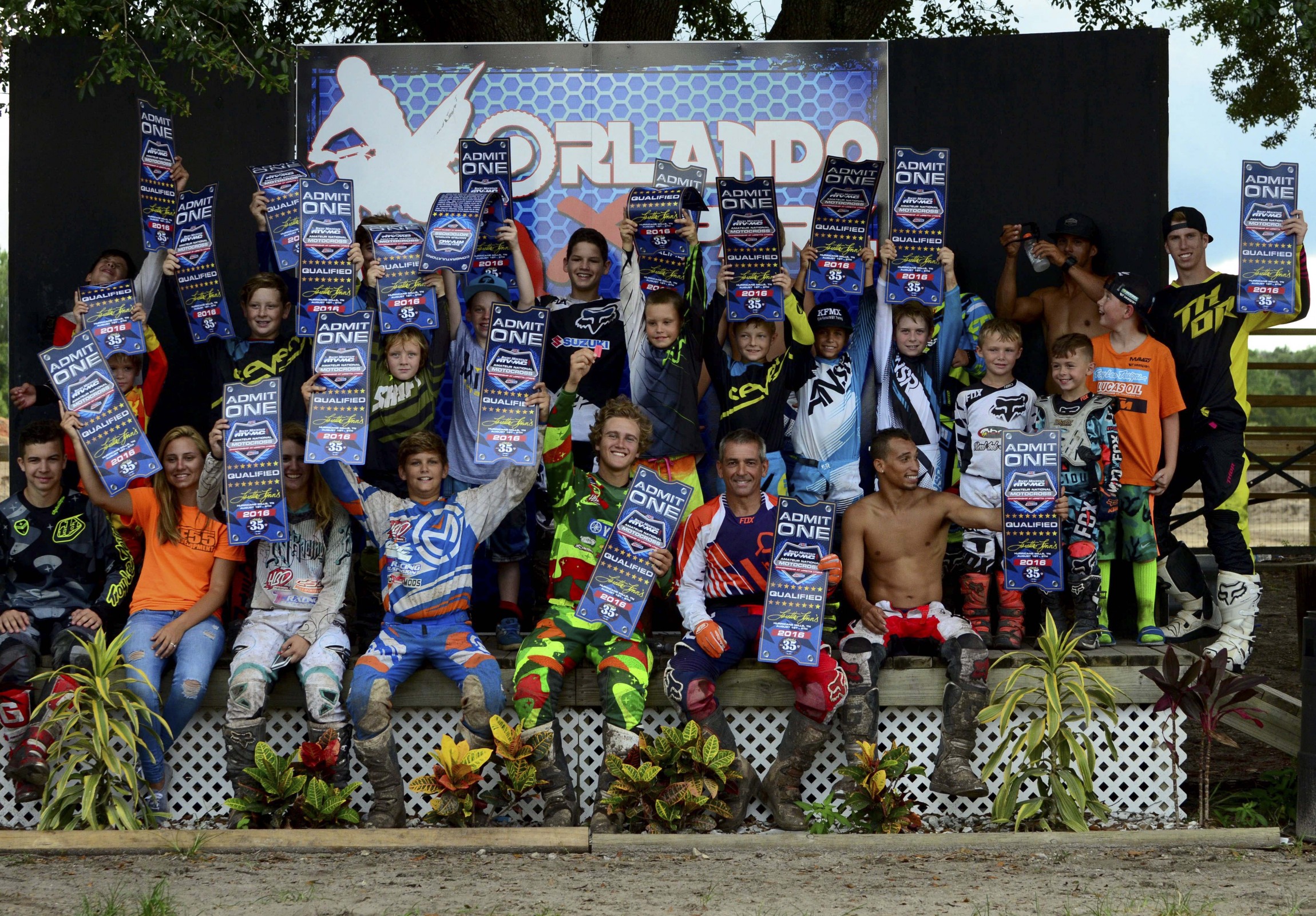 Mike Floyd of FLMX sent us this photo of twenty-six riders who qualified for Loretta Lynn's and went to Orlando Motocross Park for a barbecue and giveaways.