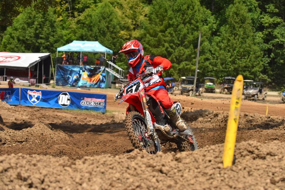 Terry Bostard fought hard to earn the Senior 45+ class championship after crashing early on and working his way from the back of the pack.