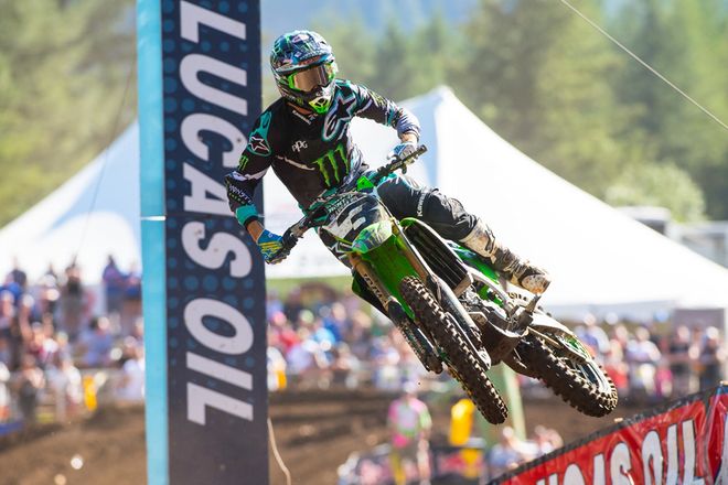 Tomac led the 450 class into the break with an overall win at Washougal.