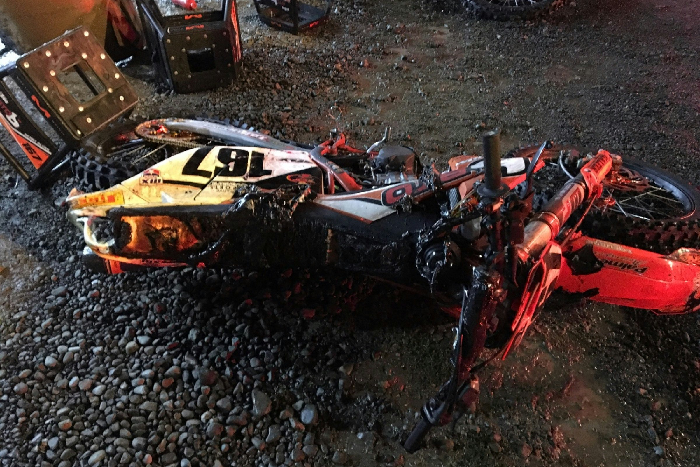 BTO Sports KTM Rig Fire, All-Nighter to Try to Race [Update]
