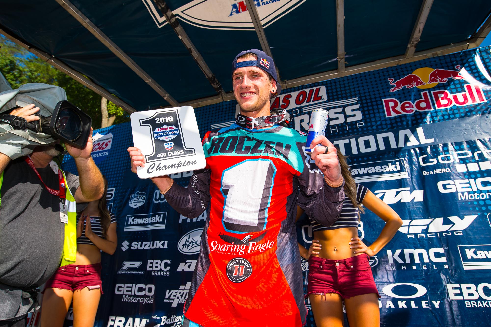 Ken Roczen won his second 450 outdoor motocross championship on Saturday.