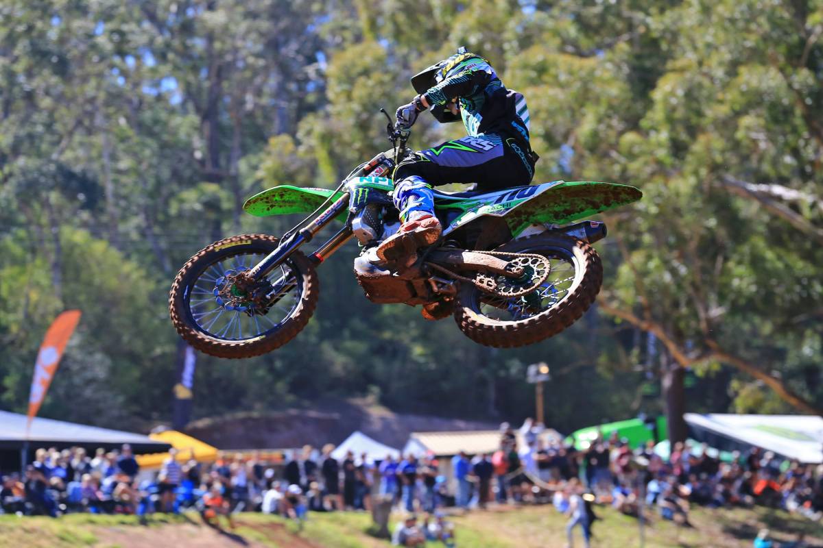 Kyle Peters finished runner-up in his first race down under.