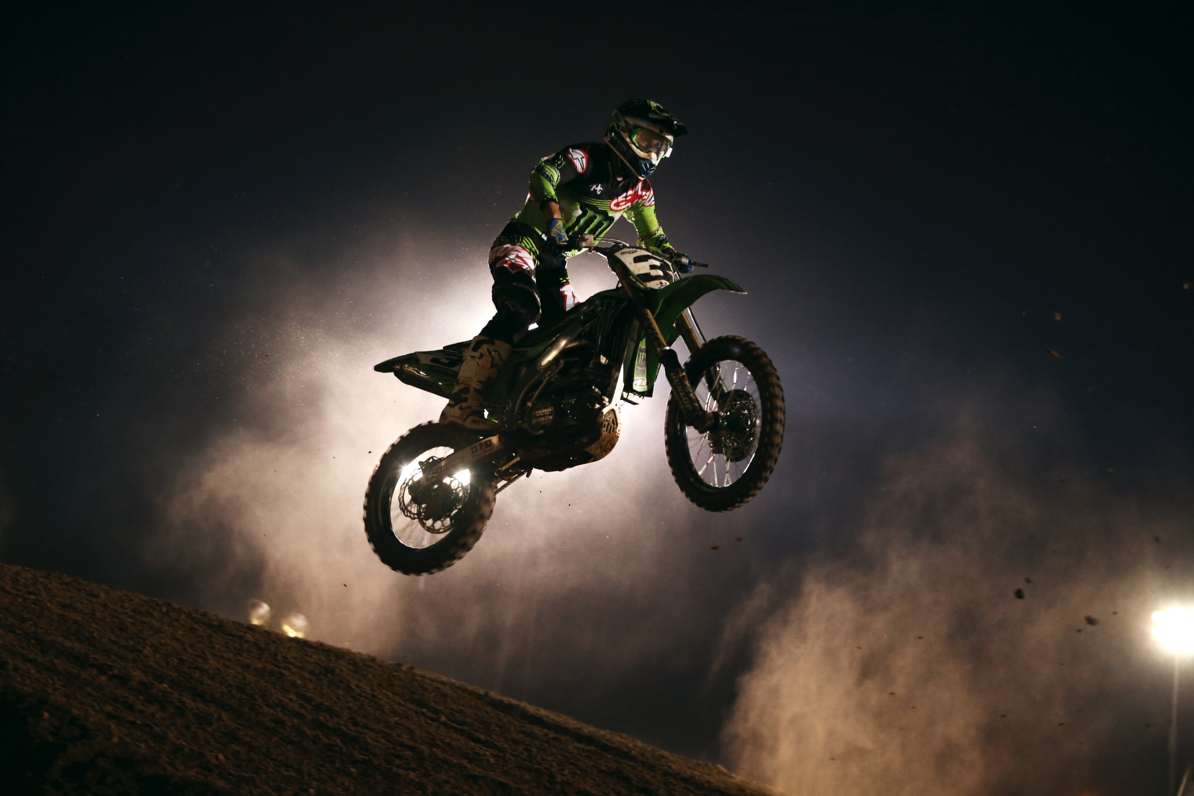 Eli's day, and night. He was equally as good in both motos.