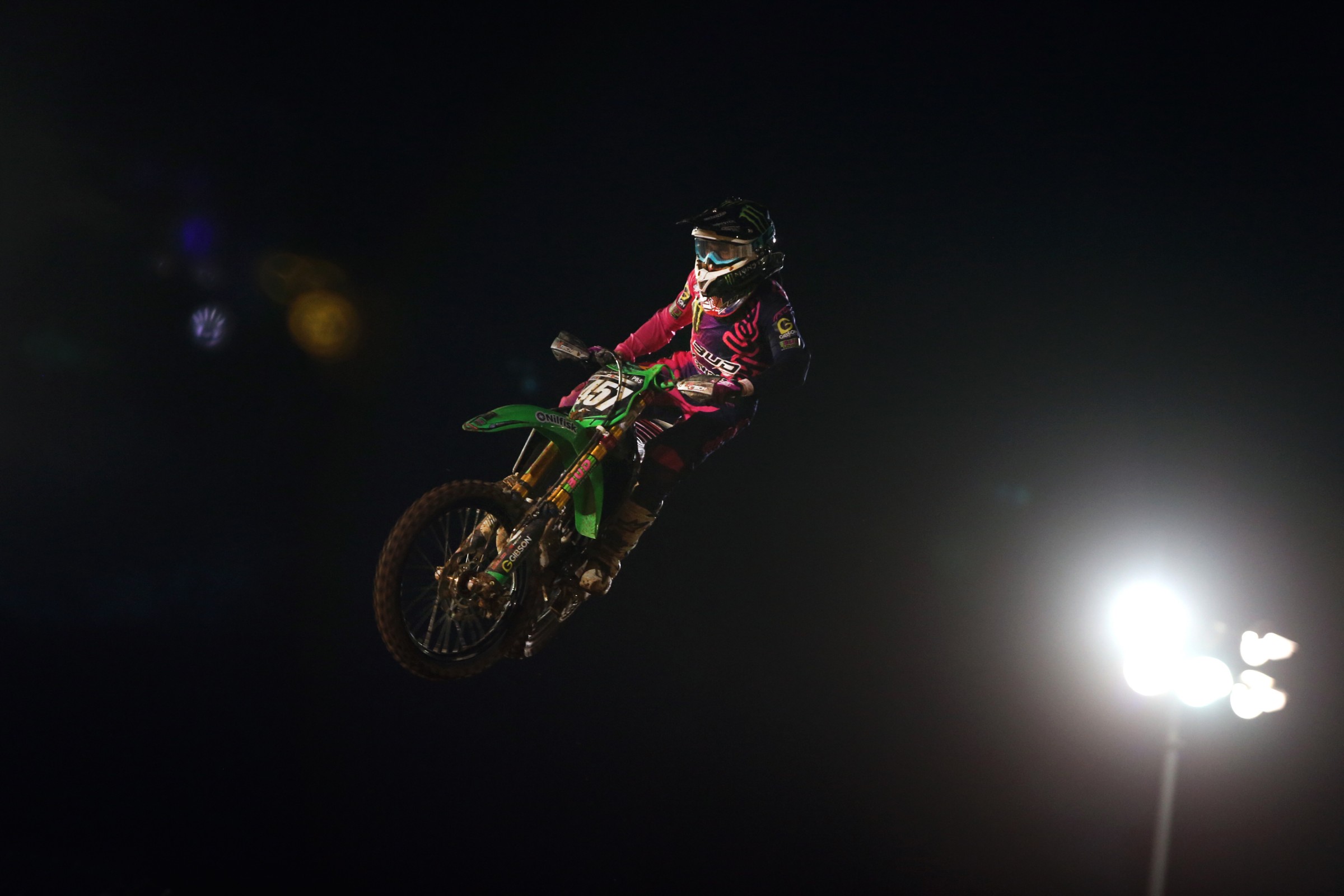 American Darian Sanyei showed some speed but a bobble in moto two left him out of the top ten.