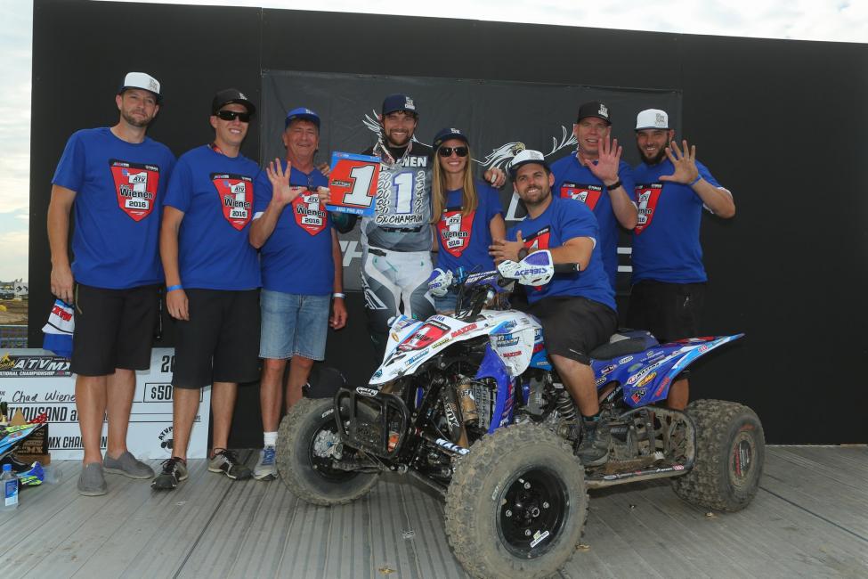 Wienen locked down his fifth straight ATV championship over the weekend.